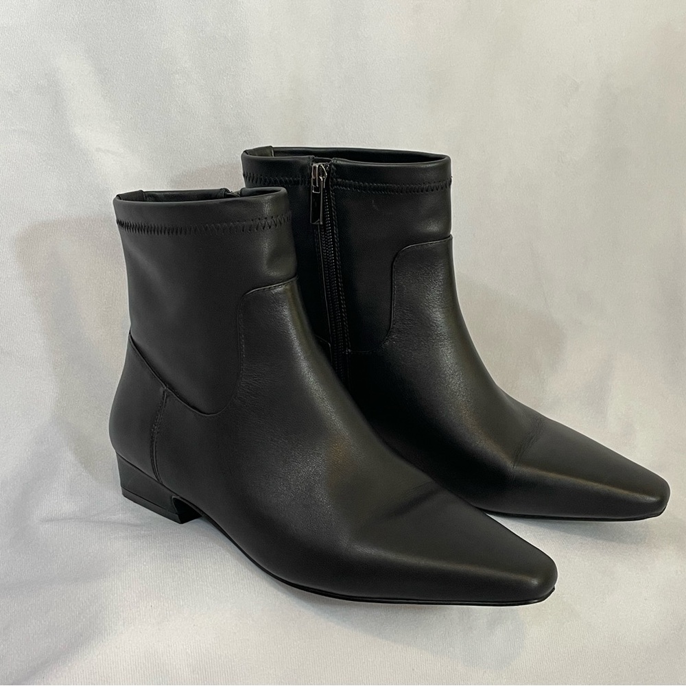 Jason Wu Black Leather Pointed-Toe Ankle Boots